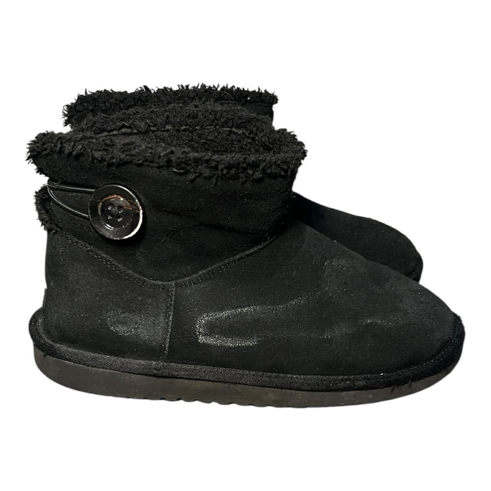 Koolaburra By Uggs Black Suede Boots Women's Size 9 Ankle Short